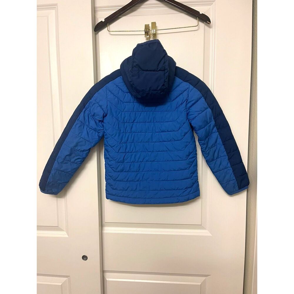 Columbia Kids Youth Boys Insulated Powder Lite Hooded Jacket Blue Size S(8) - Picture 3 of 10